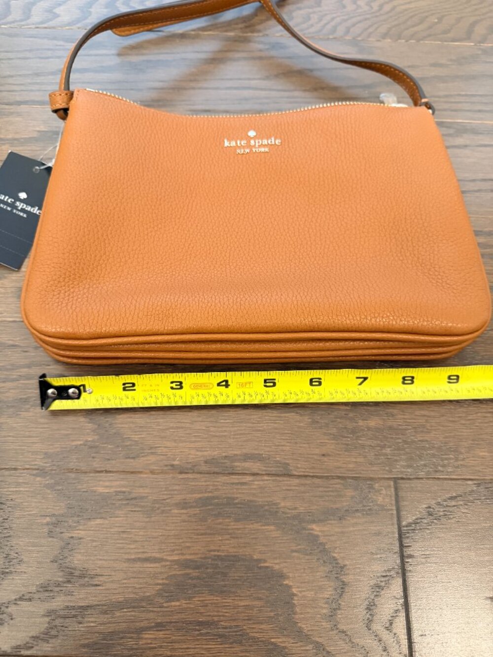 Kate Spade New York Leila Triple Gusset Crossbody, Warm Gingerbread NWT - Picture 7 of 9